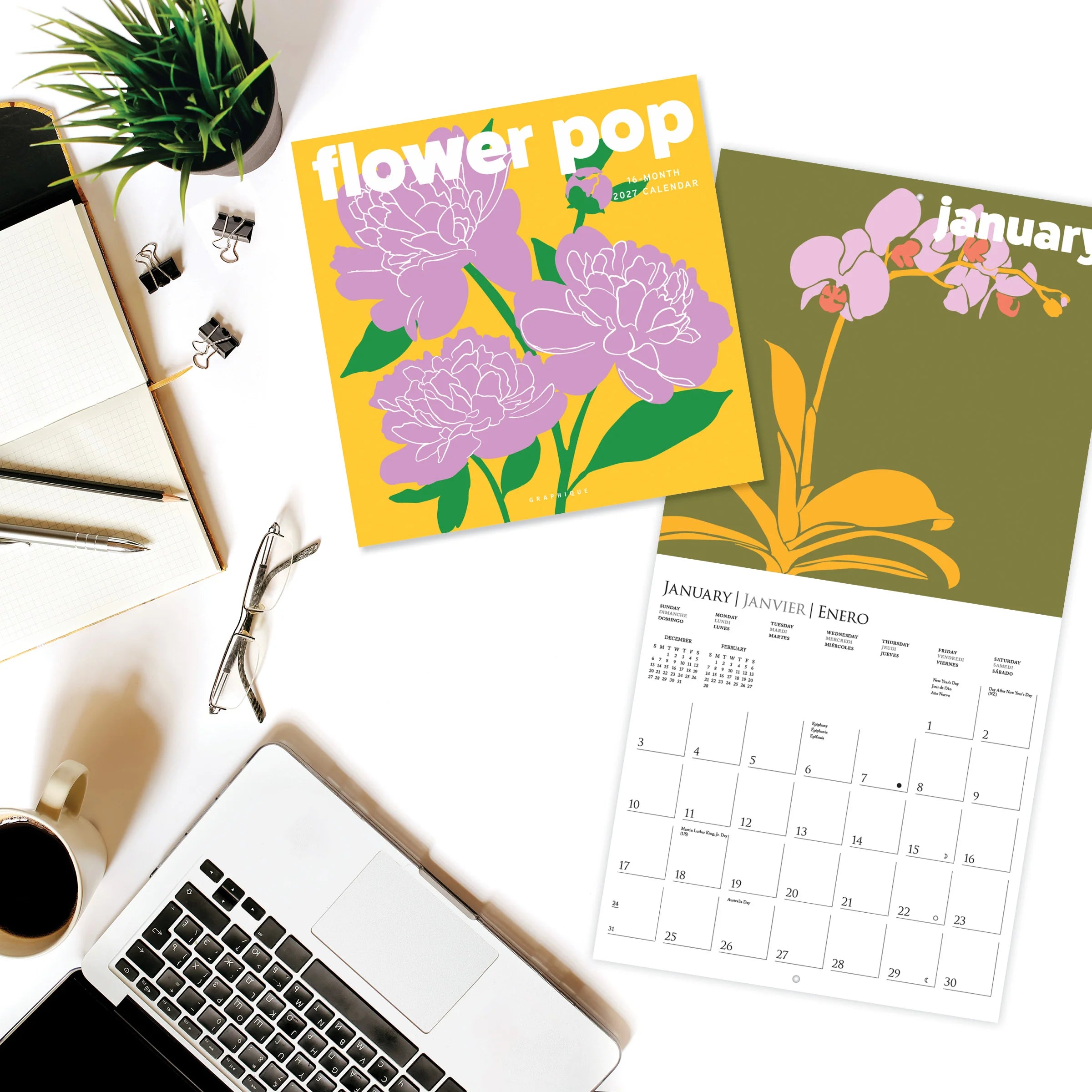 GRPH Flower Pop 2027 Wall Calendar