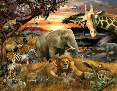 SPRGBK Wild Savanna 400 Piece Family Puzzle