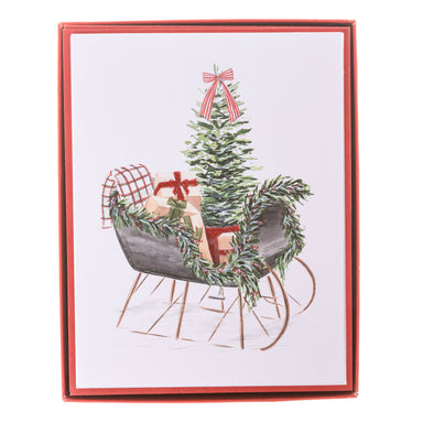 Sled Boxed Holiday Cards    