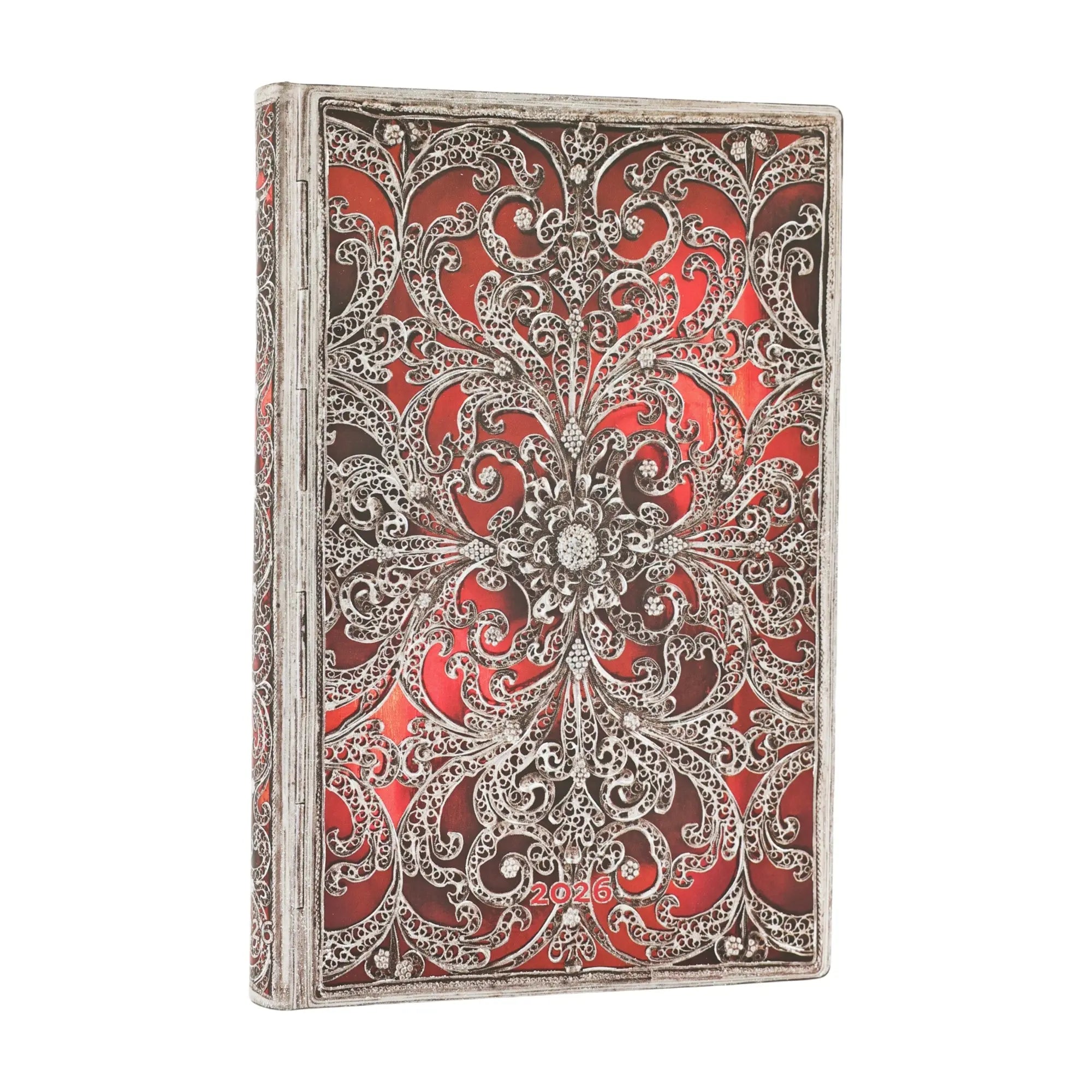 Garnet Silver Filigree 2026 Mini Planner