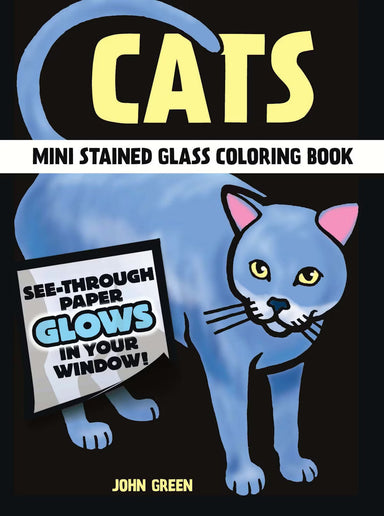 Mini Stained Glass Cats Coloring Book