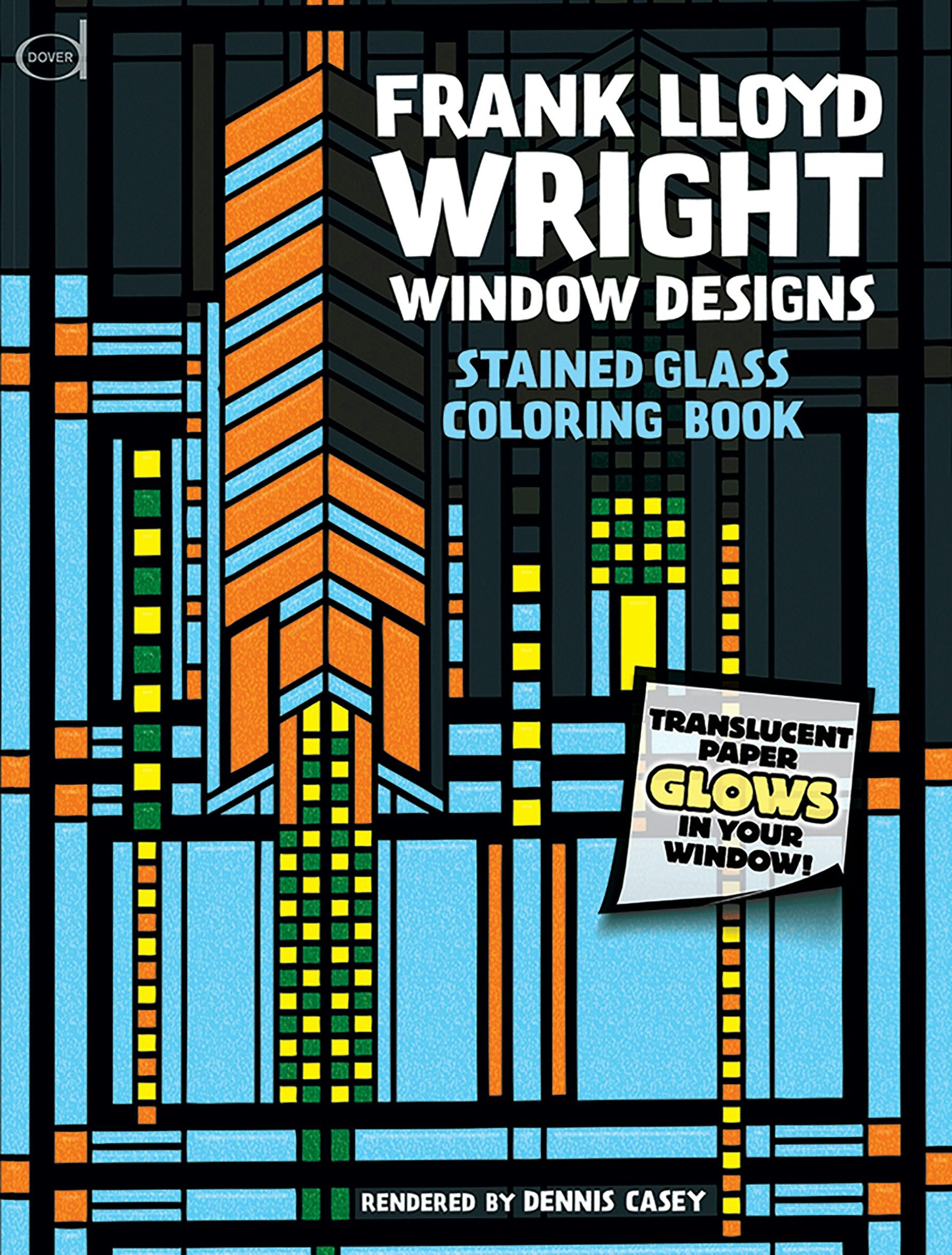 DVR Frank Lloyd Wright Window Designs Stained Glass Coloring Book