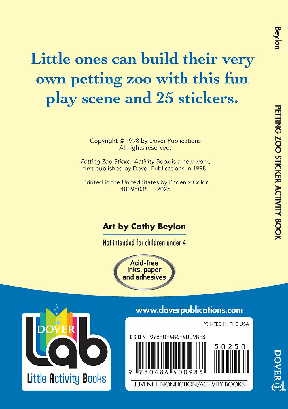 DVR Petting Zoo Sticker Activity Book