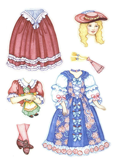 DVR Betsy the Colonial Girl Sticker Paper Doll