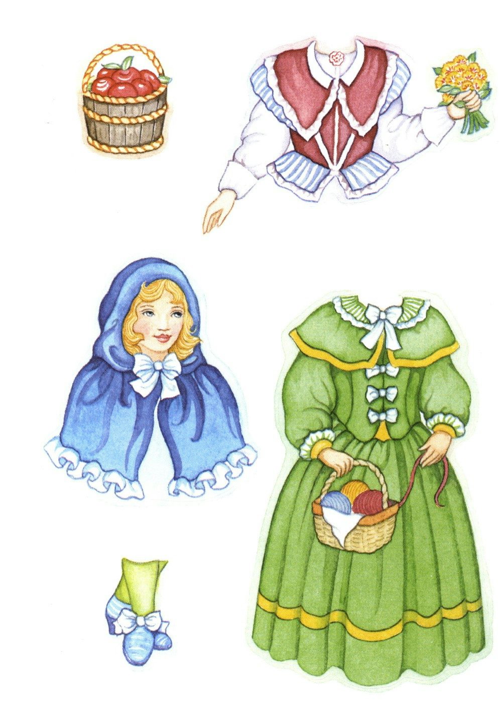 DVR Betsy the Colonial Girl Sticker Paper Doll