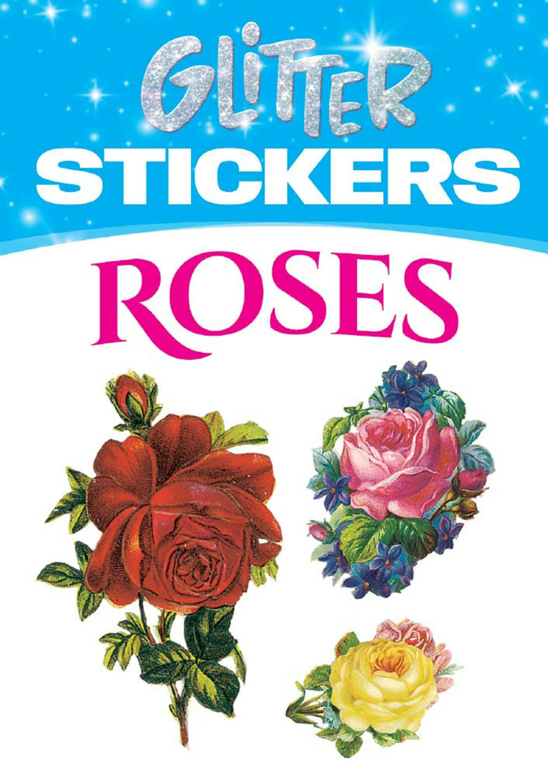 DVR Glitter Stickers: Roses