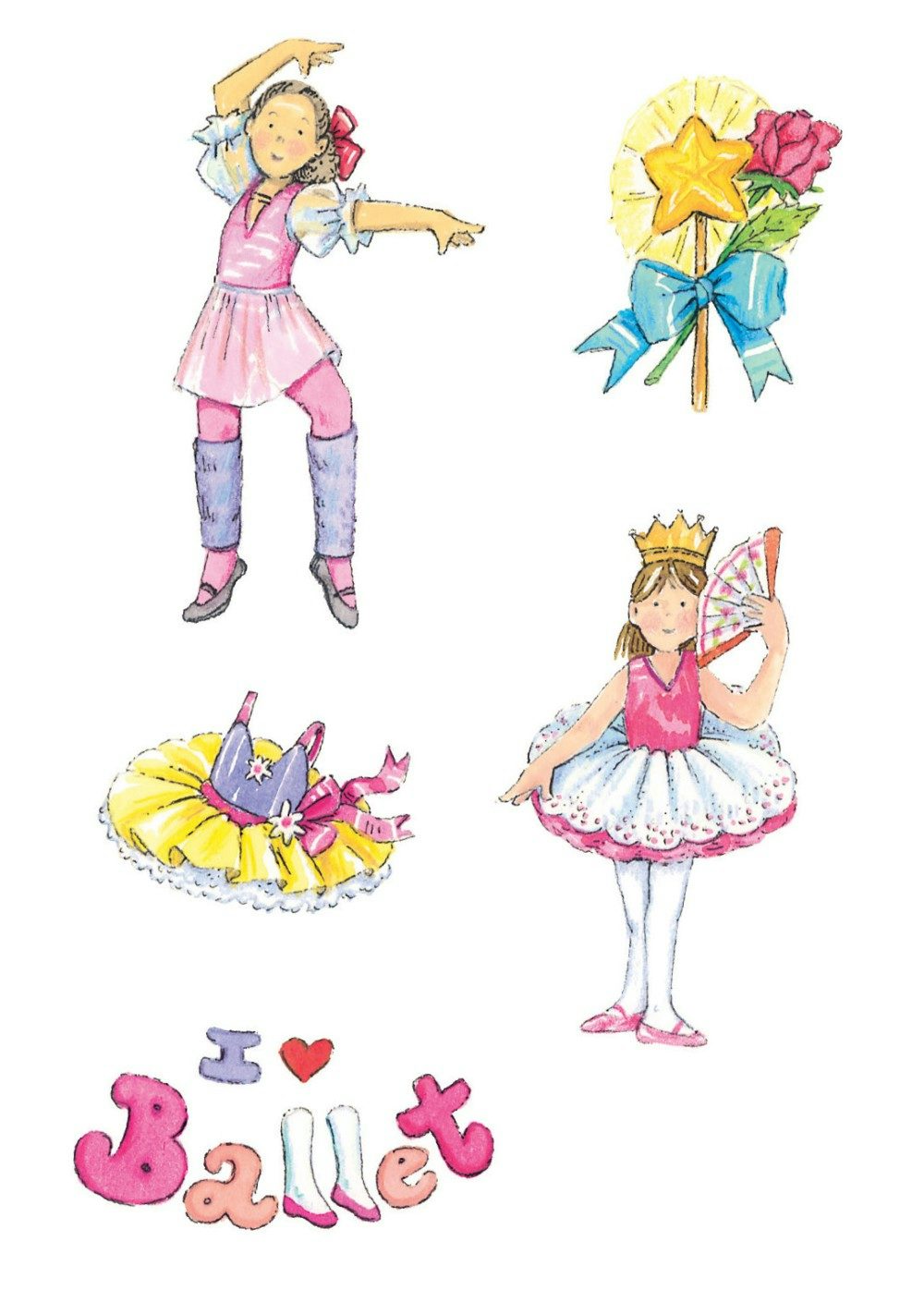 DVR Glitter Stickers: Ballet