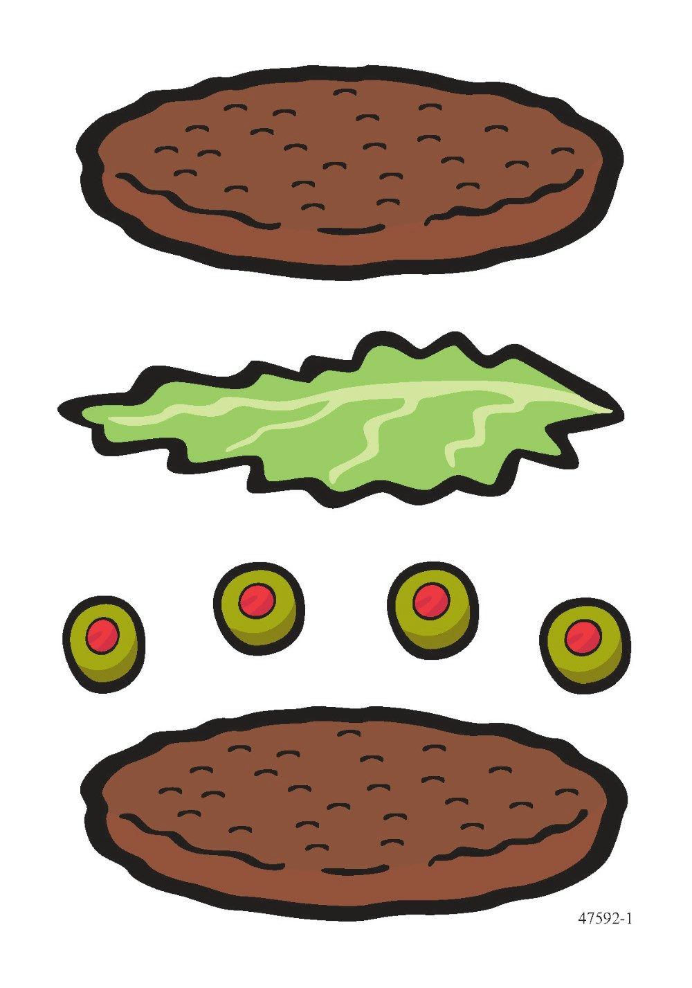 DVR Build Your Own Burger Sticker Activity Book