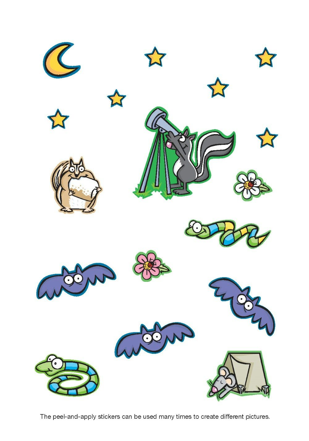 DVR Crazy Camping Critters Sticker Activity Book