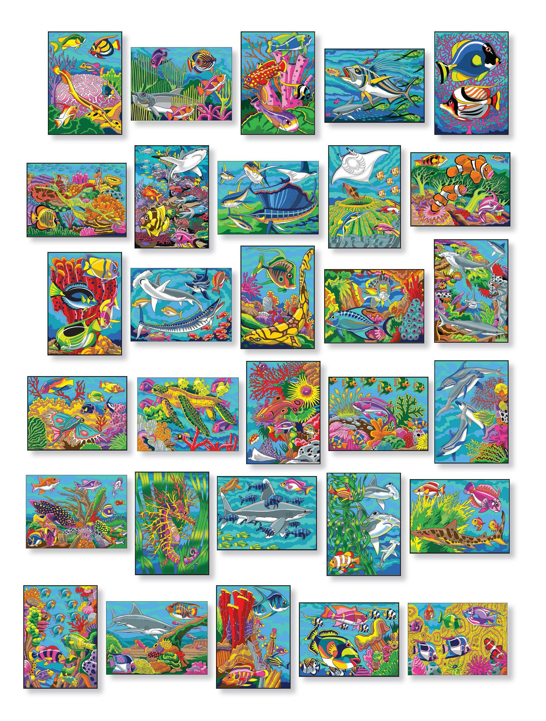 DVR Creative Haven® Color-By-Number: Sea Life