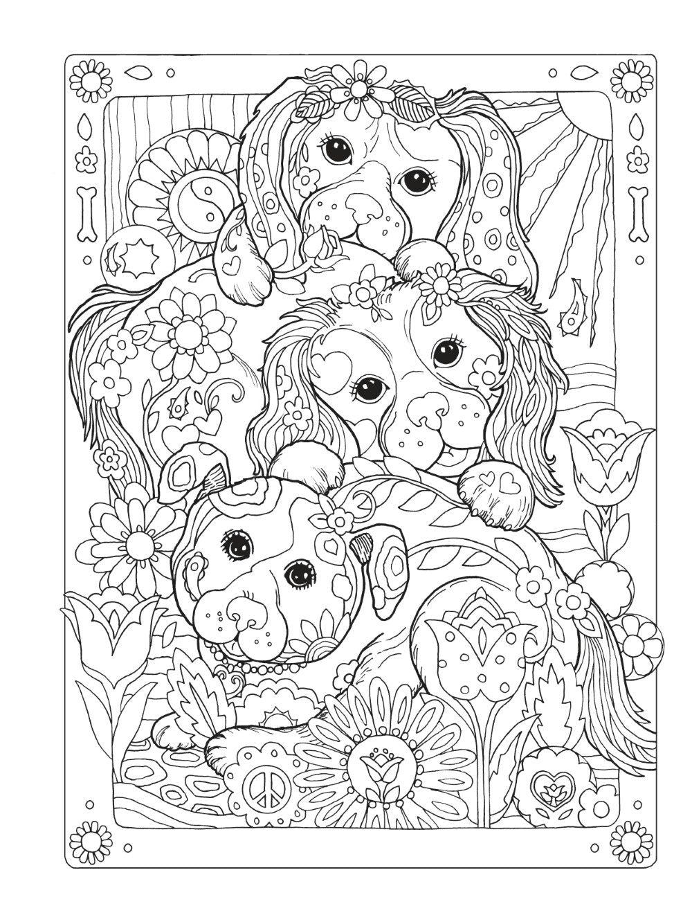 DVR Creative Haven® Coloring Book: Dazzling Dogs