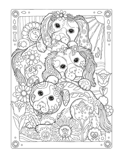 DVR Creative Haven® Coloring Book: Dazzling Dogs