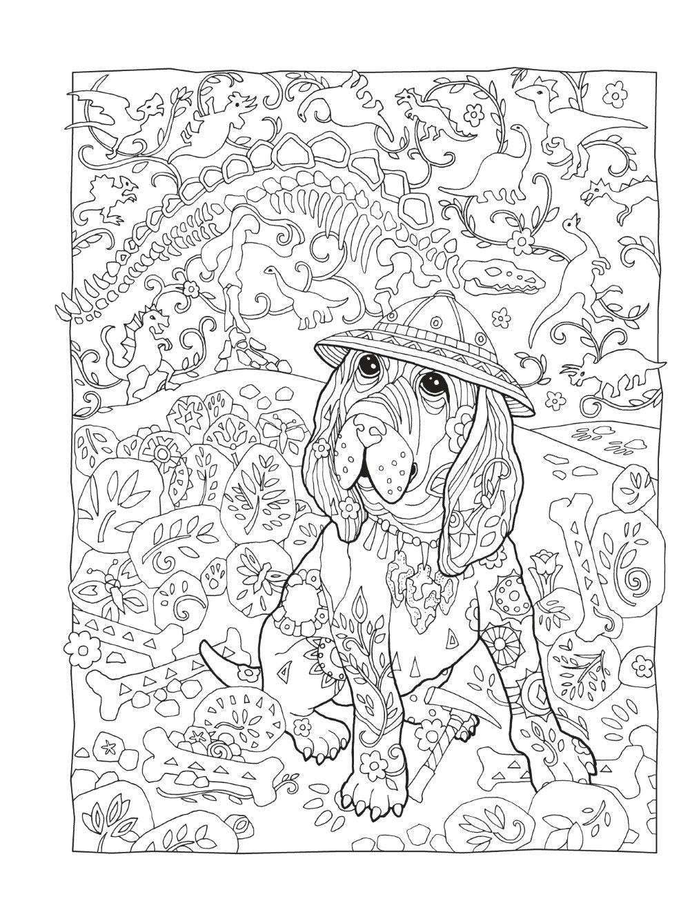 DVR Creative Haven® Coloring Book: Dazzling Dogs