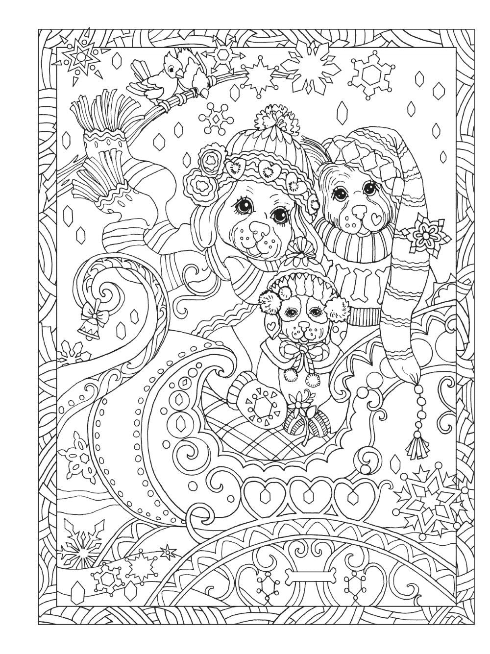 DVR Creative Haven® Coloring Book: Dazzling Dogs