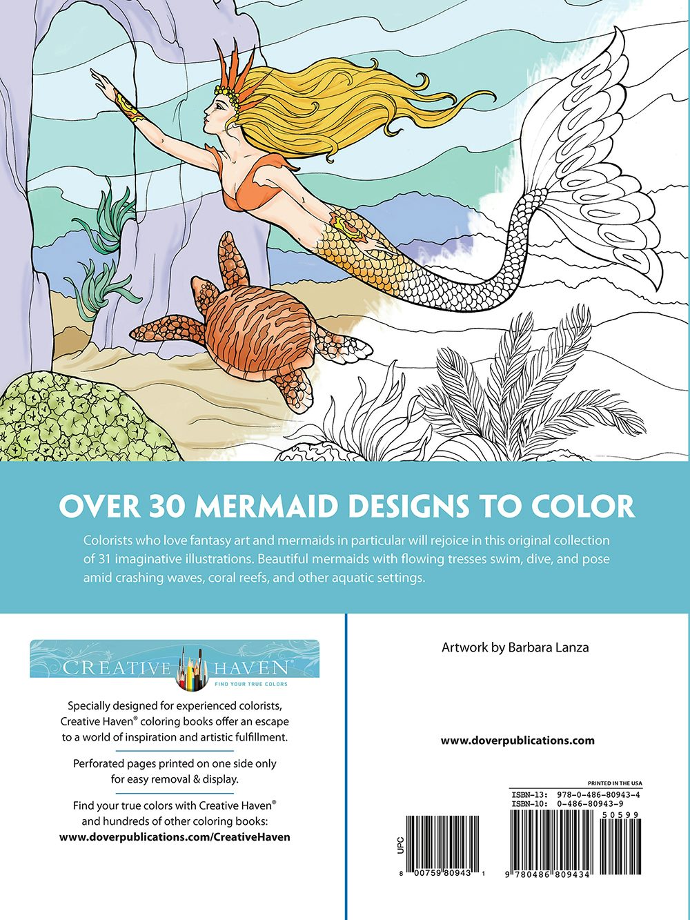 DVR Creative Haven® Coloring Book: Mermaids