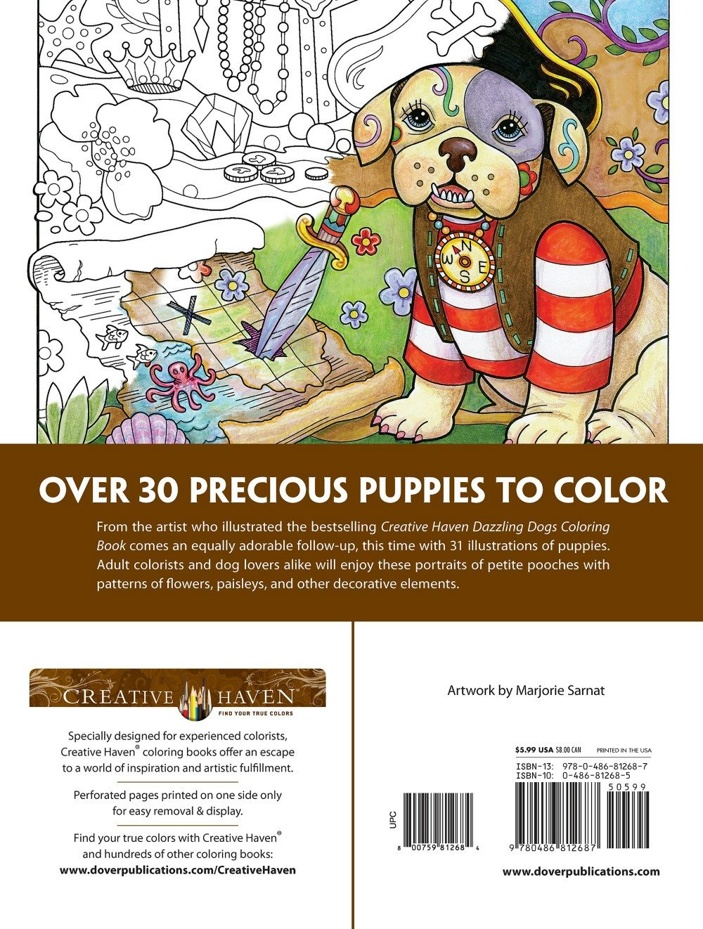 DVR Creative Haven® Coloring Book: Playful Puppies