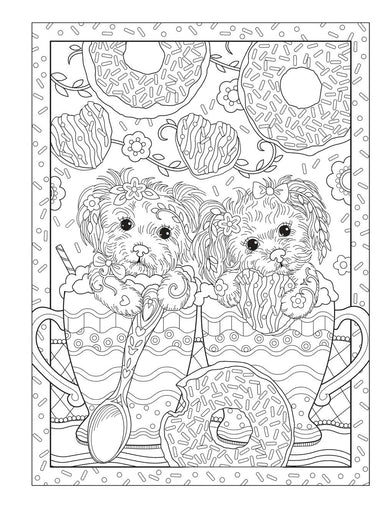 DVR Creative Haven® Coloring Book: Playful Puppies