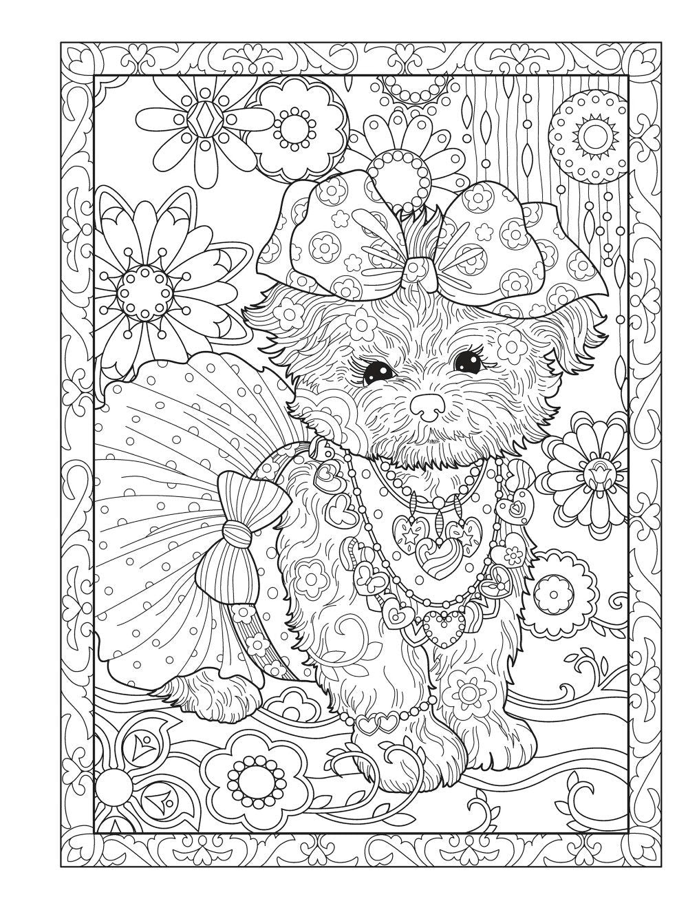 DVR Creative Haven® Coloring Book: Playful Puppies