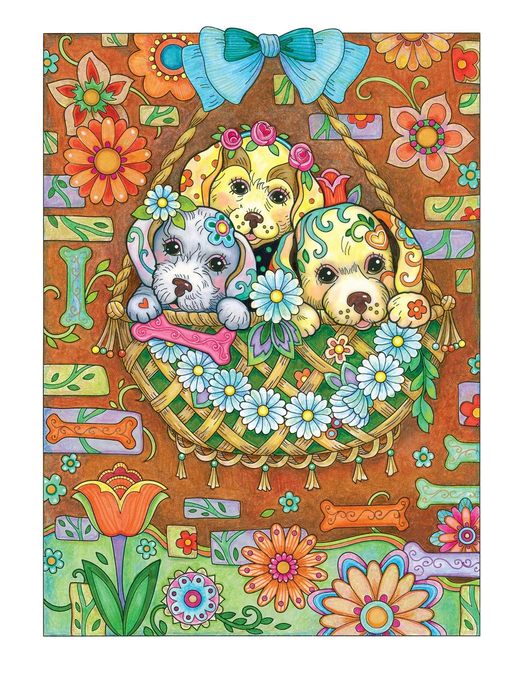 DVR Creative Haven® Coloring Book: Playful Puppies