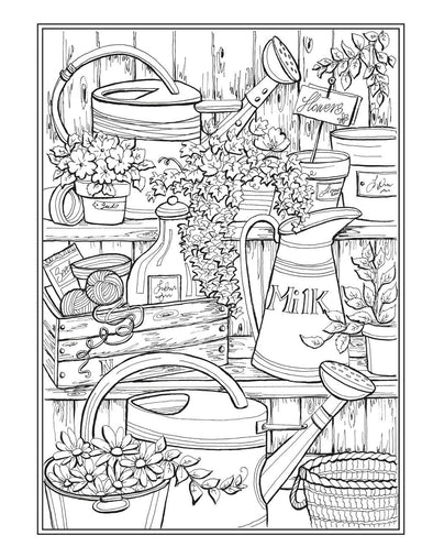 DVR Creative Haven® Coloring Book: Country Charm