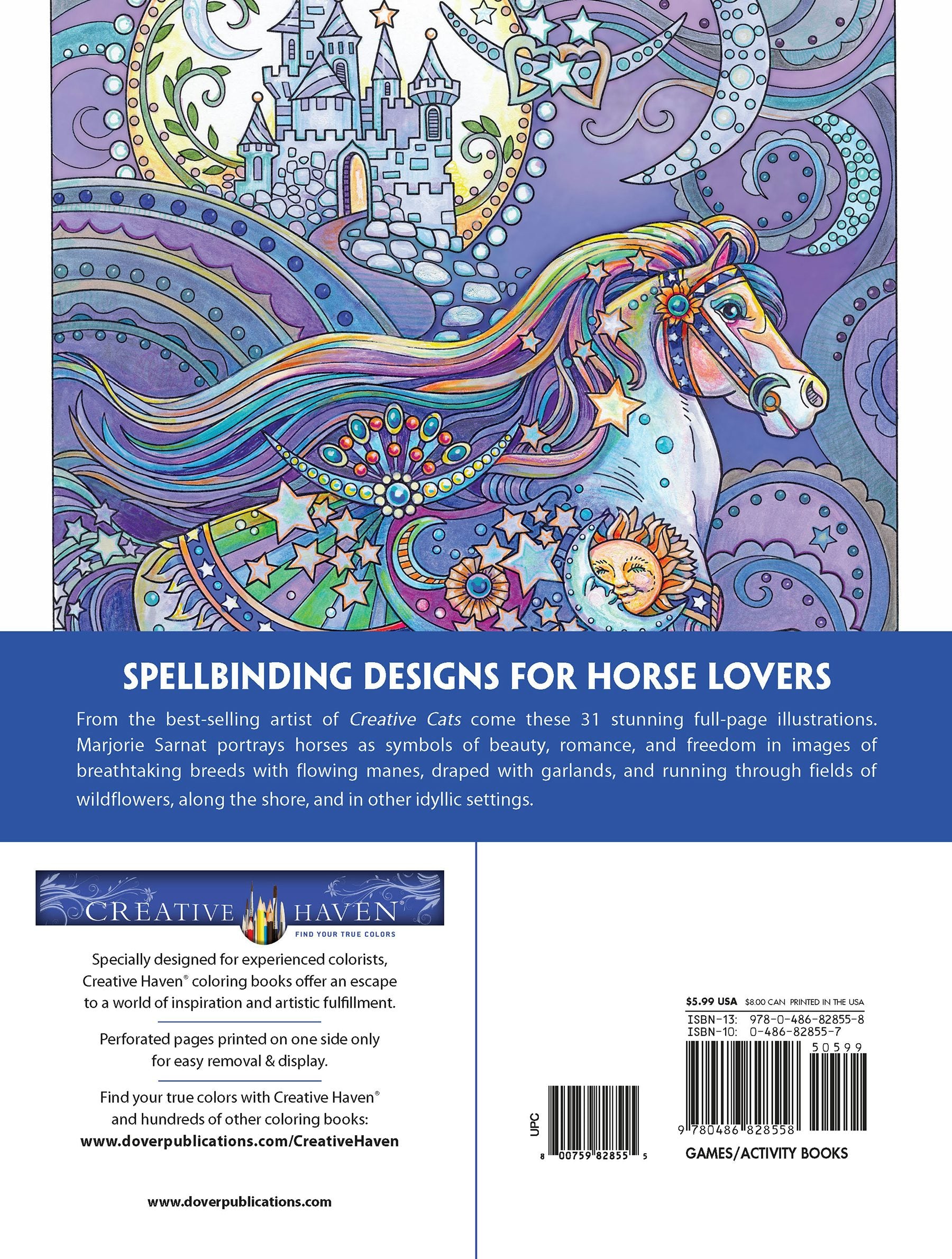 DVR Creative Haven® Coloring Book: Dream Horses