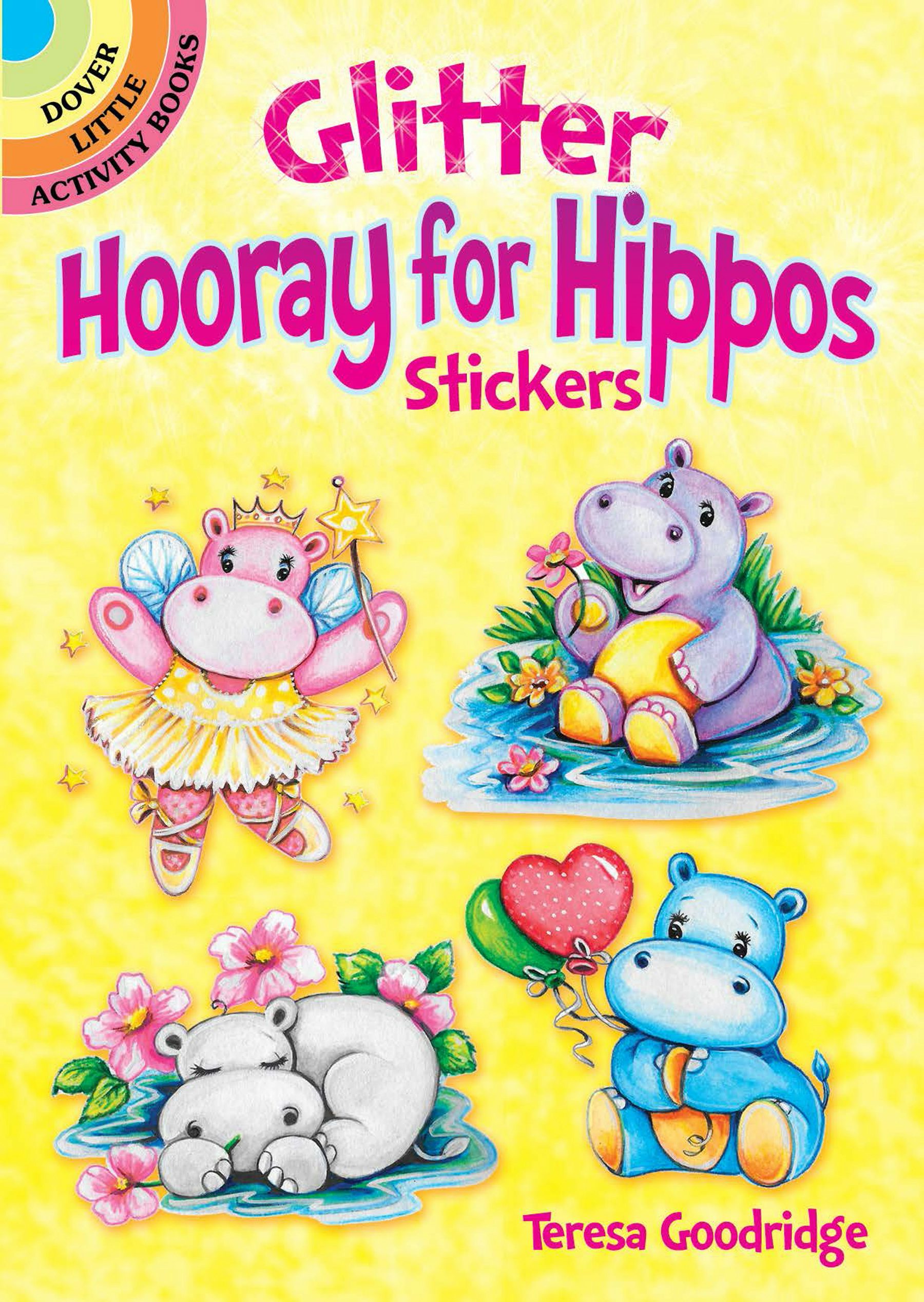 DVR Glitter Hooray for Hippos Stickers