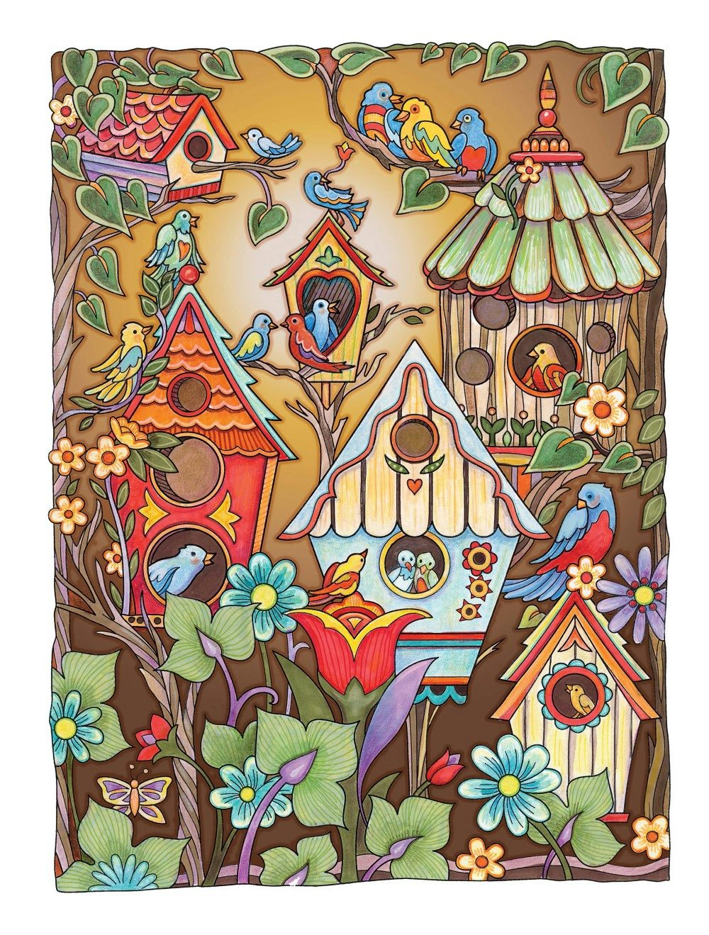 DVR Creative Haven® Coloring Book: Birds & Blossoms