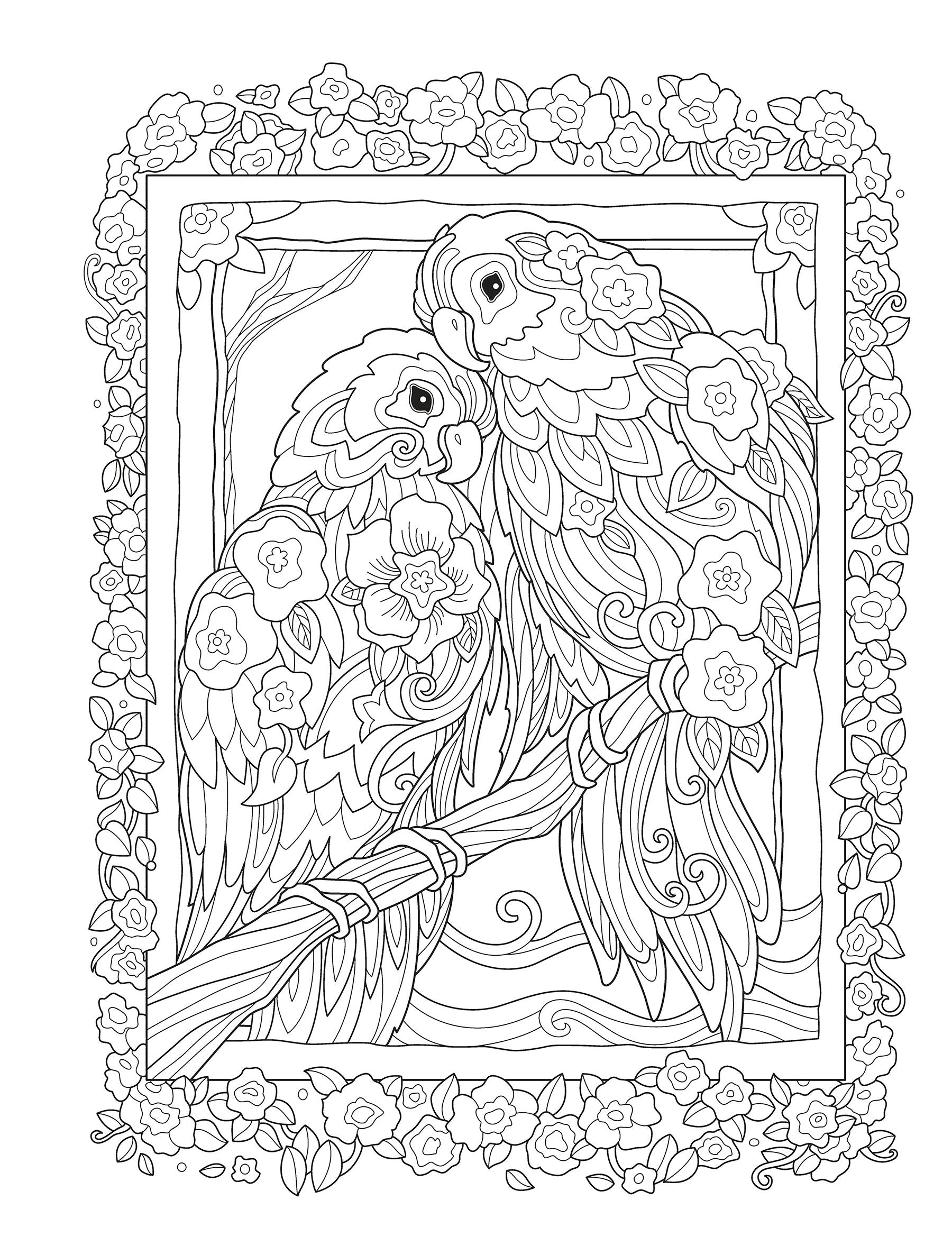 DVR Creative Haven® Coloring Book: Birds & Blossoms