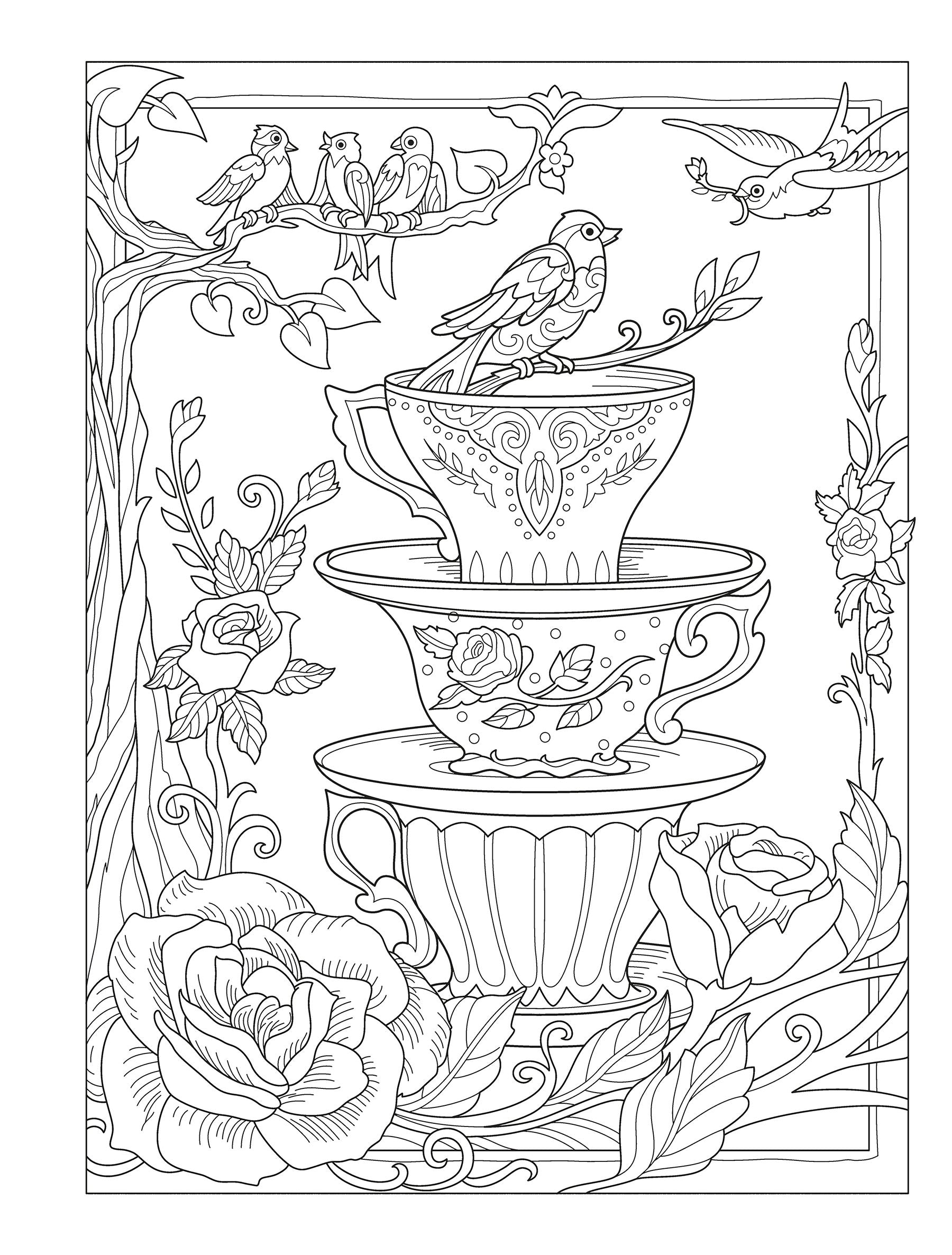 DVR Creative Haven® Coloring Book: Birds & Blossoms