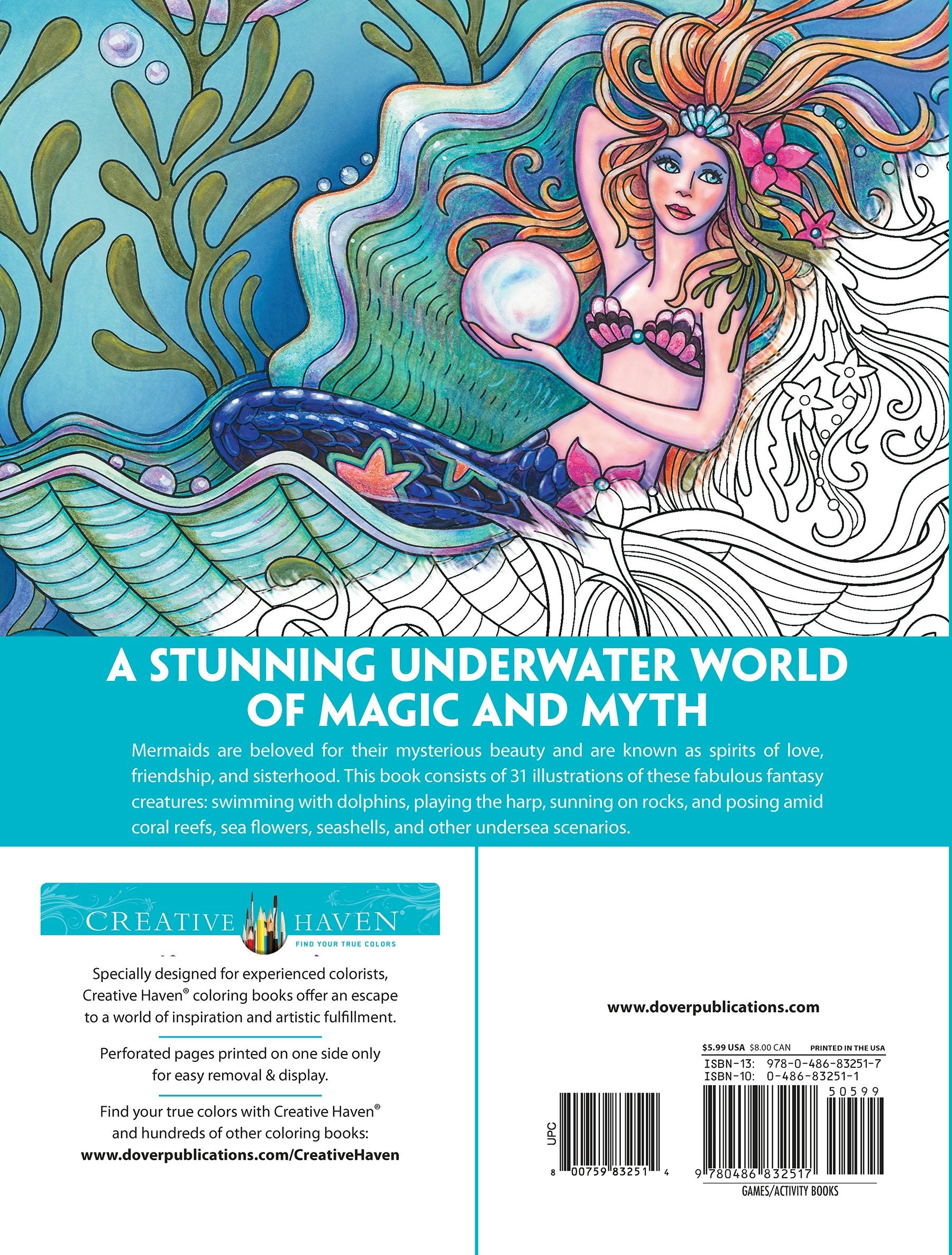 DVR Creative Haven® Coloring Books: Magnificent Mermaids