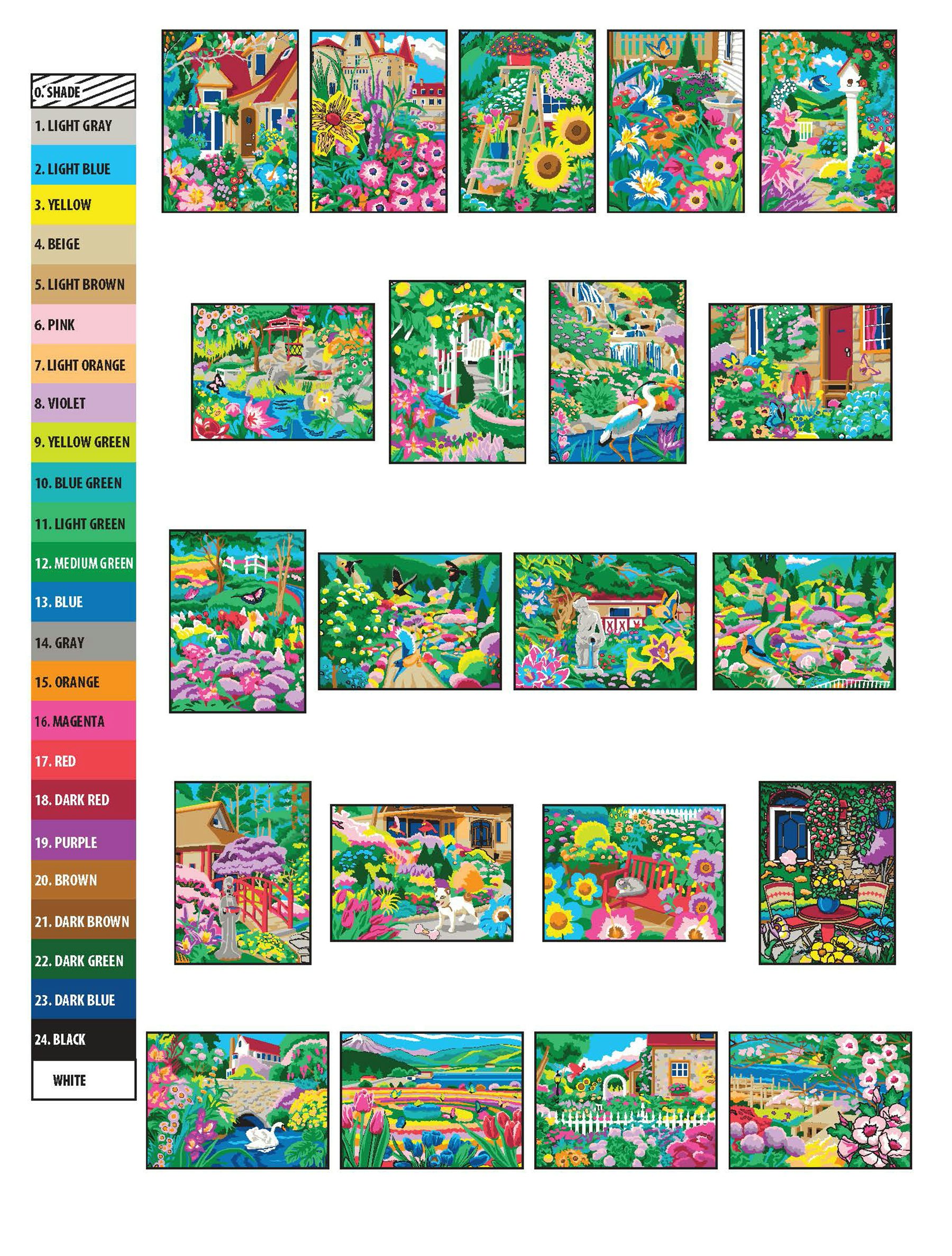 DVR Creative Haven® Color-By-Number: Glorious Gardens