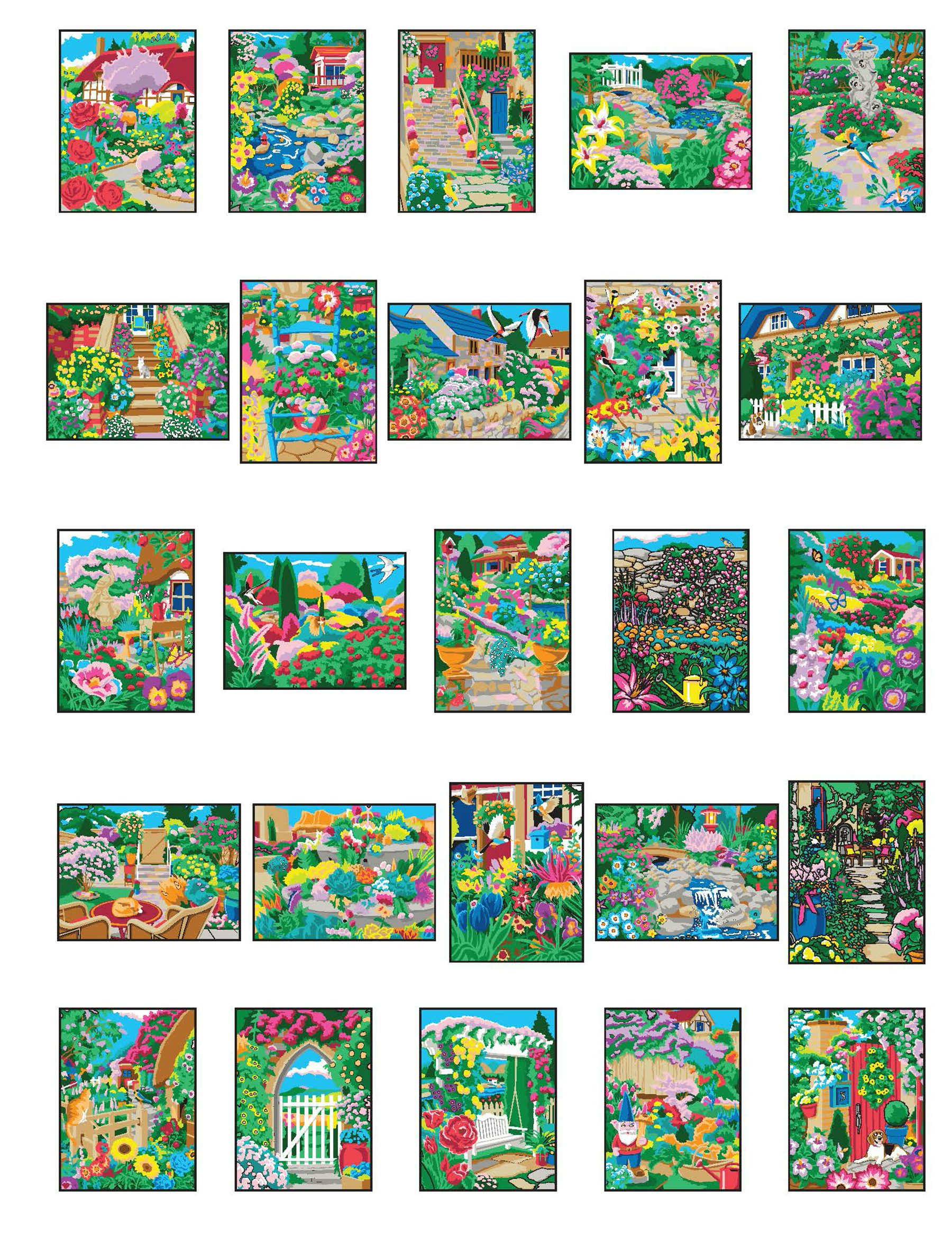 DVR Creative Haven® Color-By-Number: Glorious Gardens