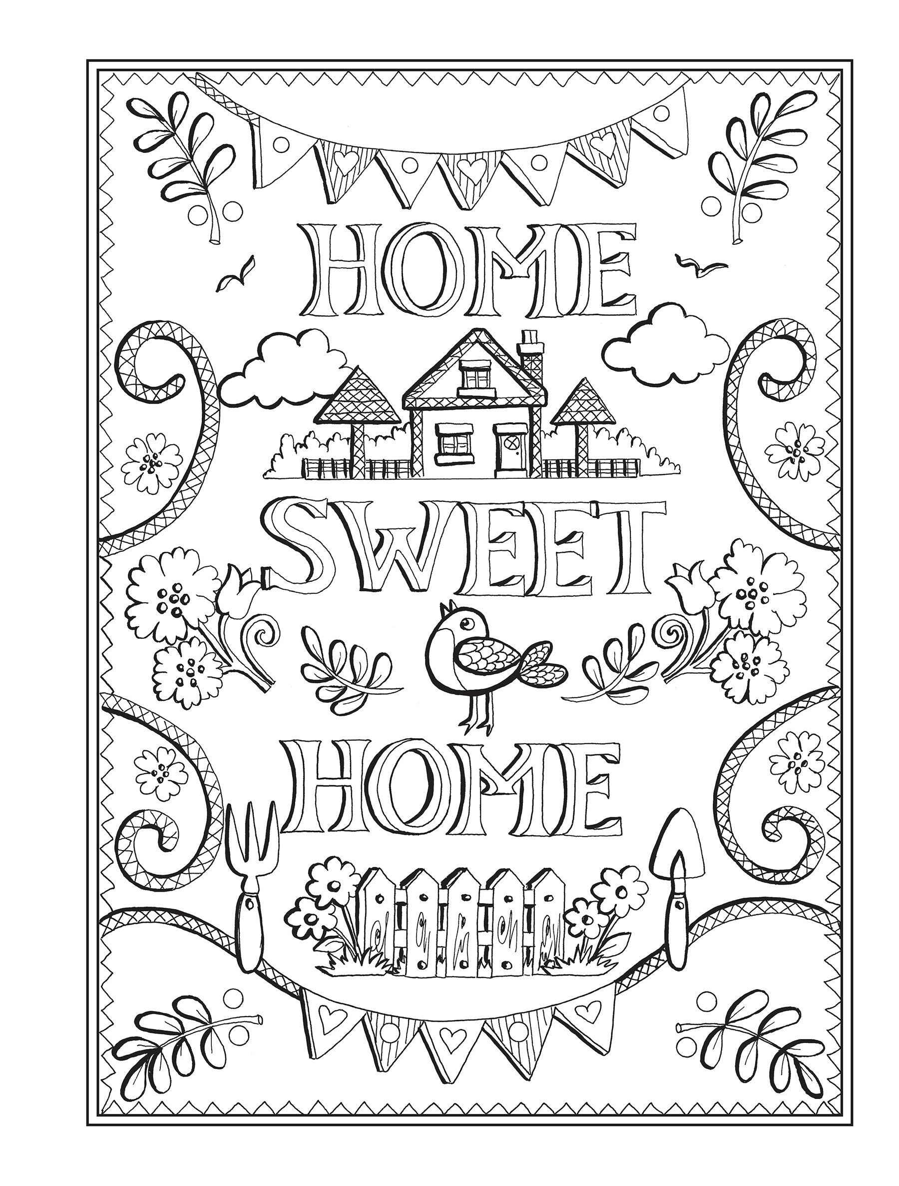Creative Haven® Coloring Book: Home Sweet Home