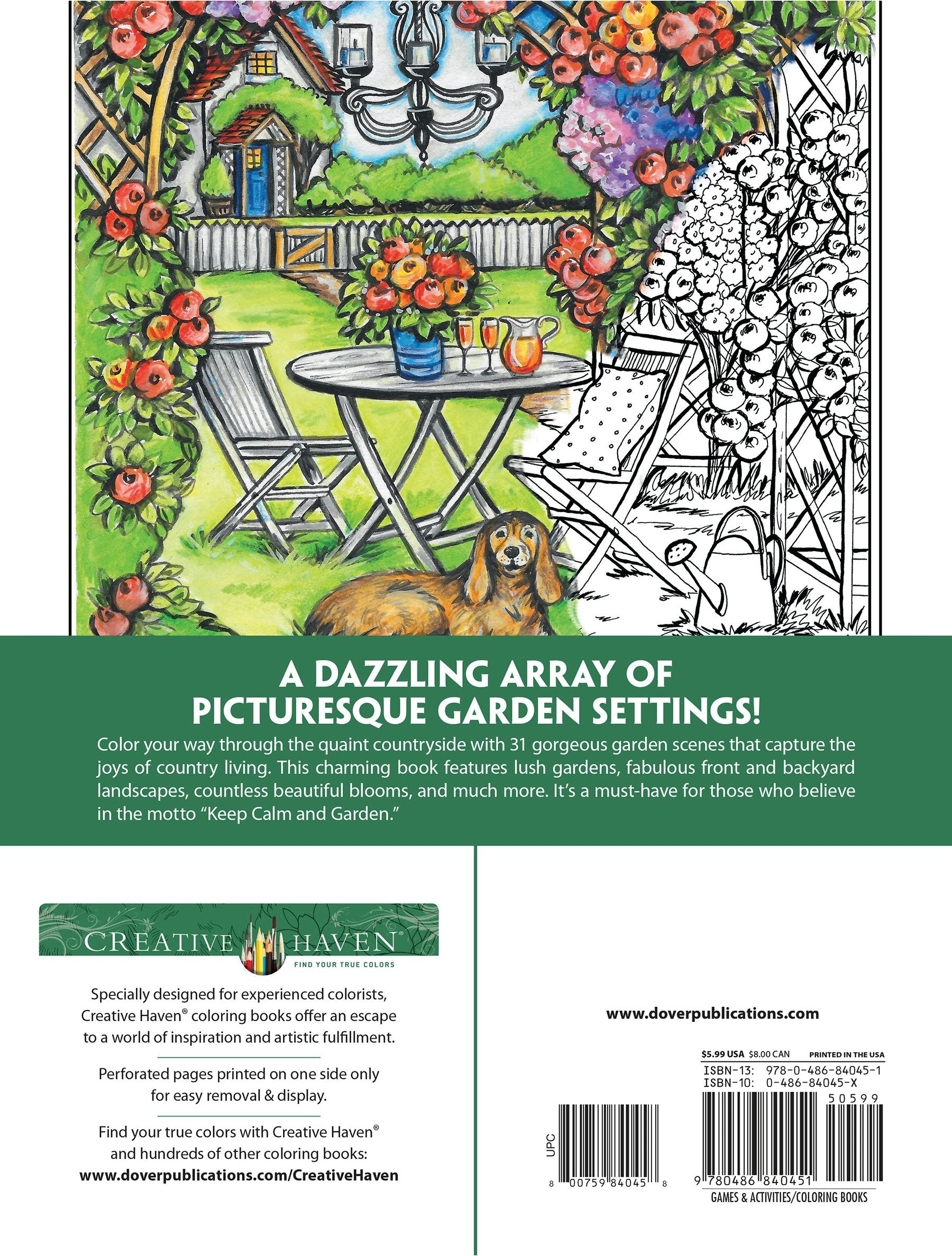 DVR Creative Haven® Coloring Book: Country Gardens