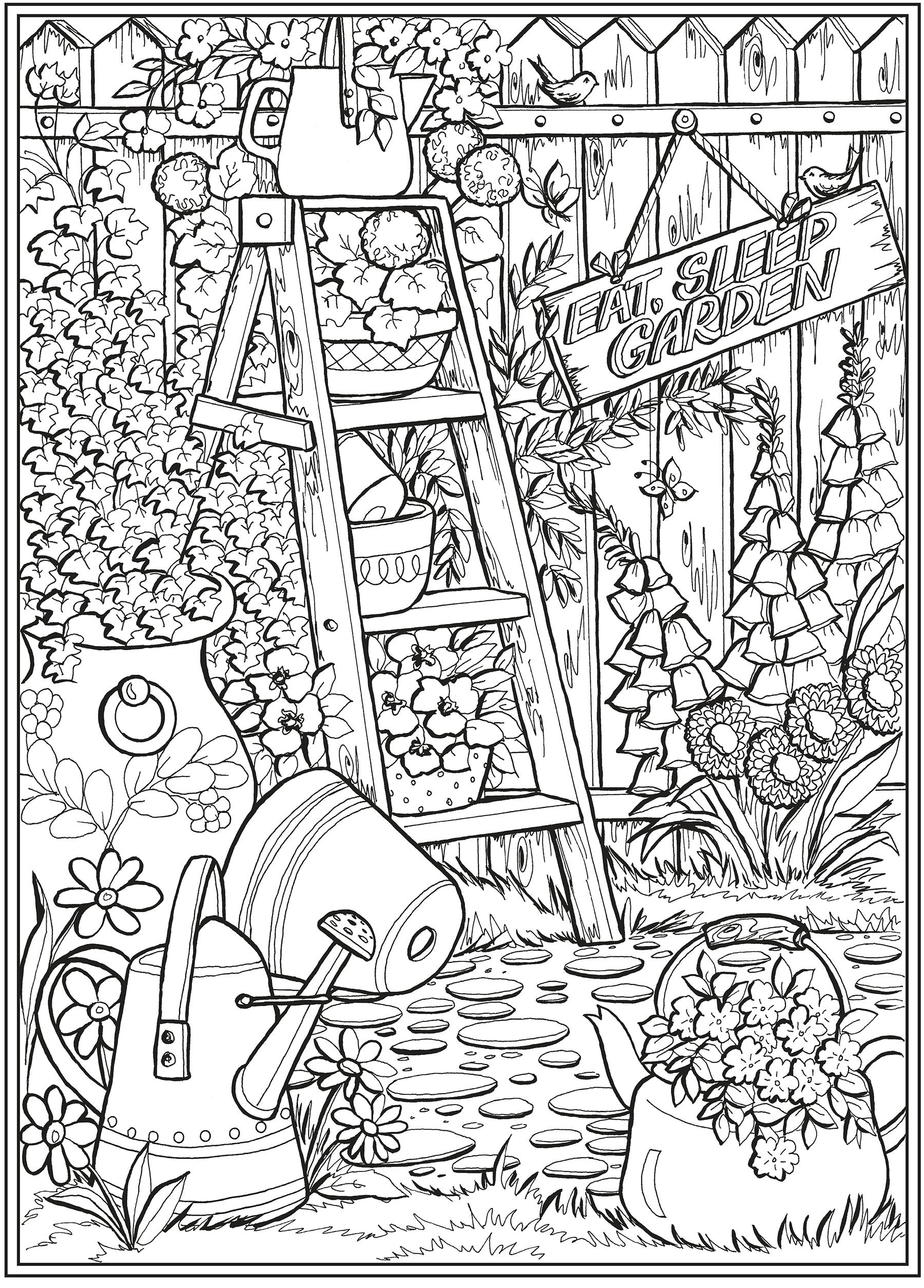 DVR Creative Haven® Coloring Book: Country Gardens
