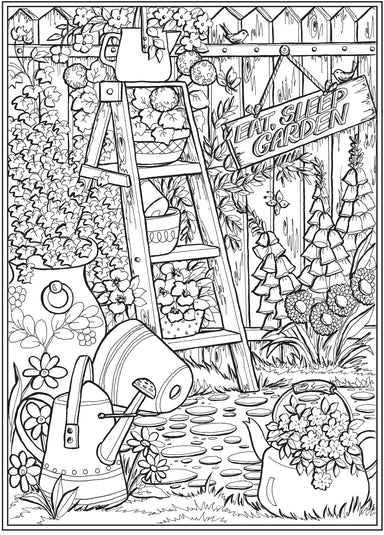 DVR Creative Haven® Coloring Book: Country Gardens