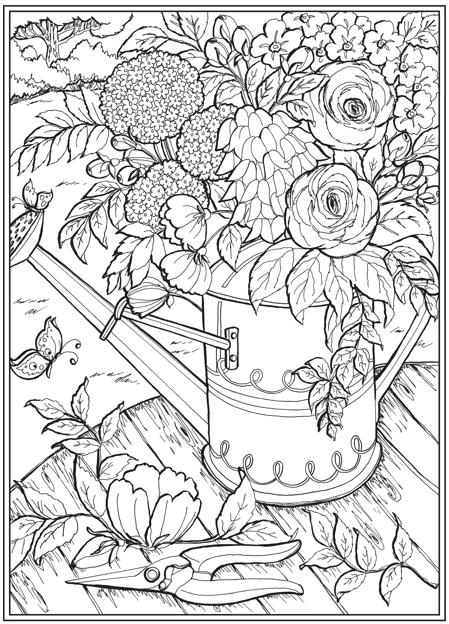 DVR Creative Haven® Coloring Book: Country Gardens