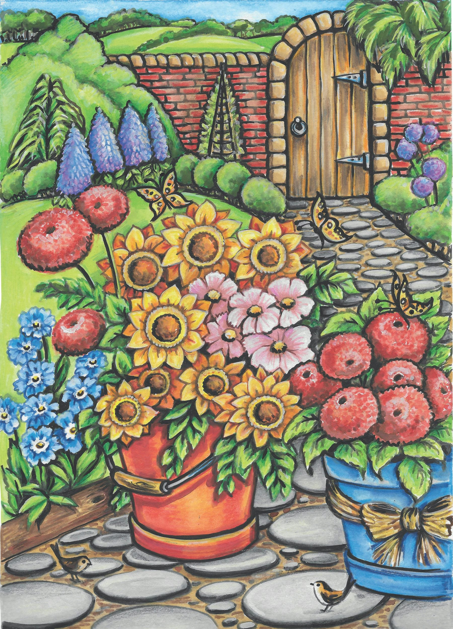 DVR Creative Haven® Coloring Book: Country Gardens