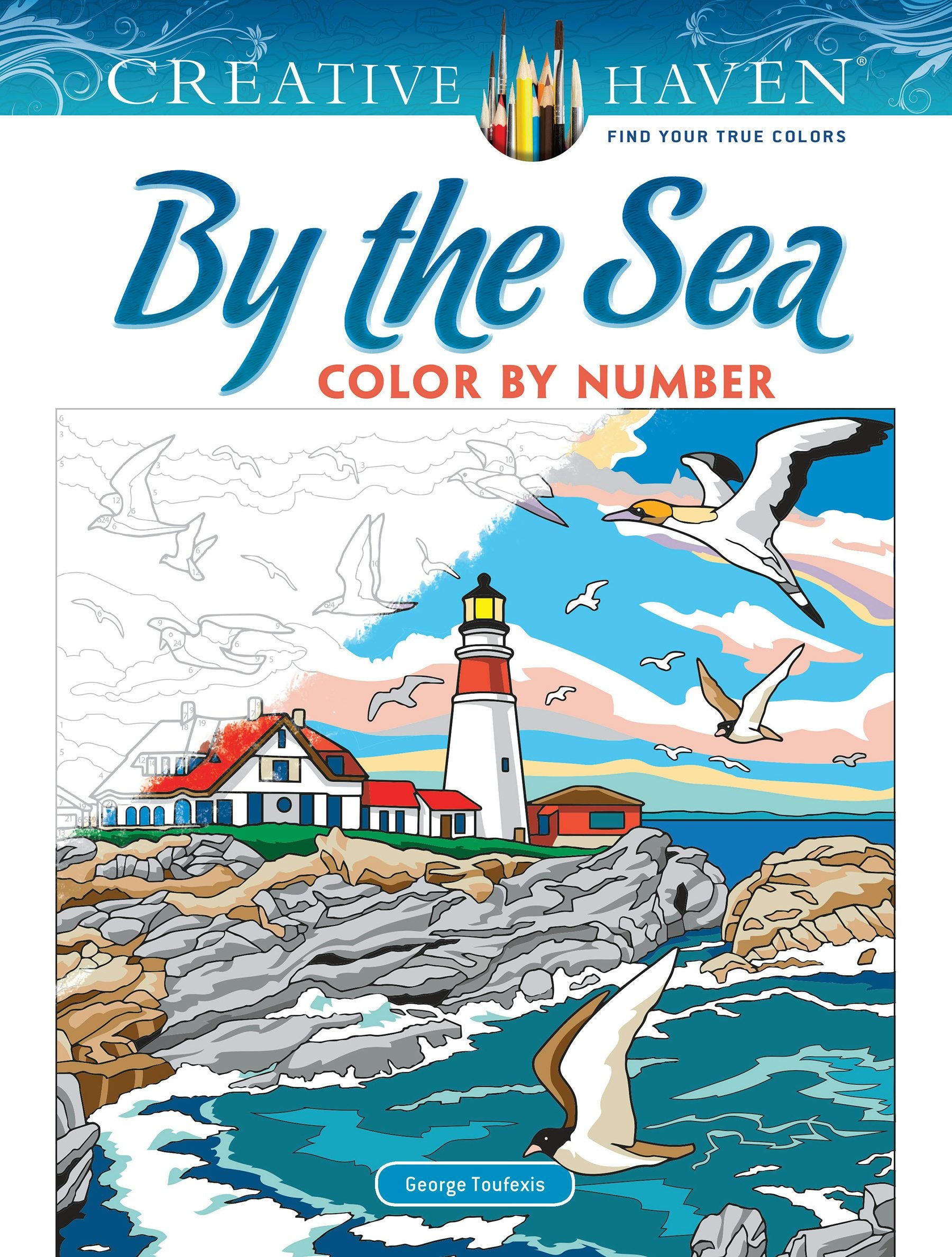 Creative Haven® Color-by-Number: By the Sea