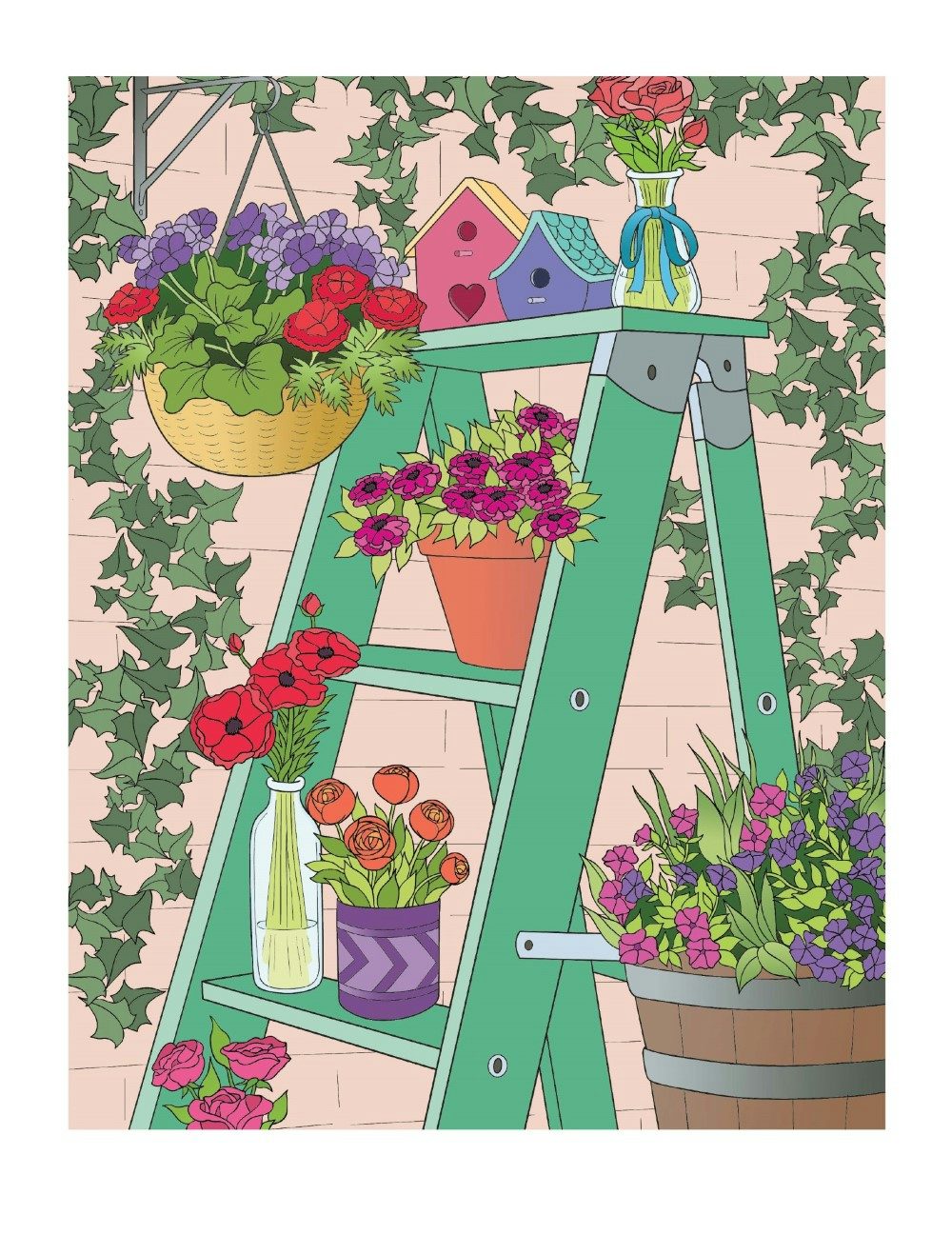DVR Creative Haven® Coloring Book: Flower Fancy