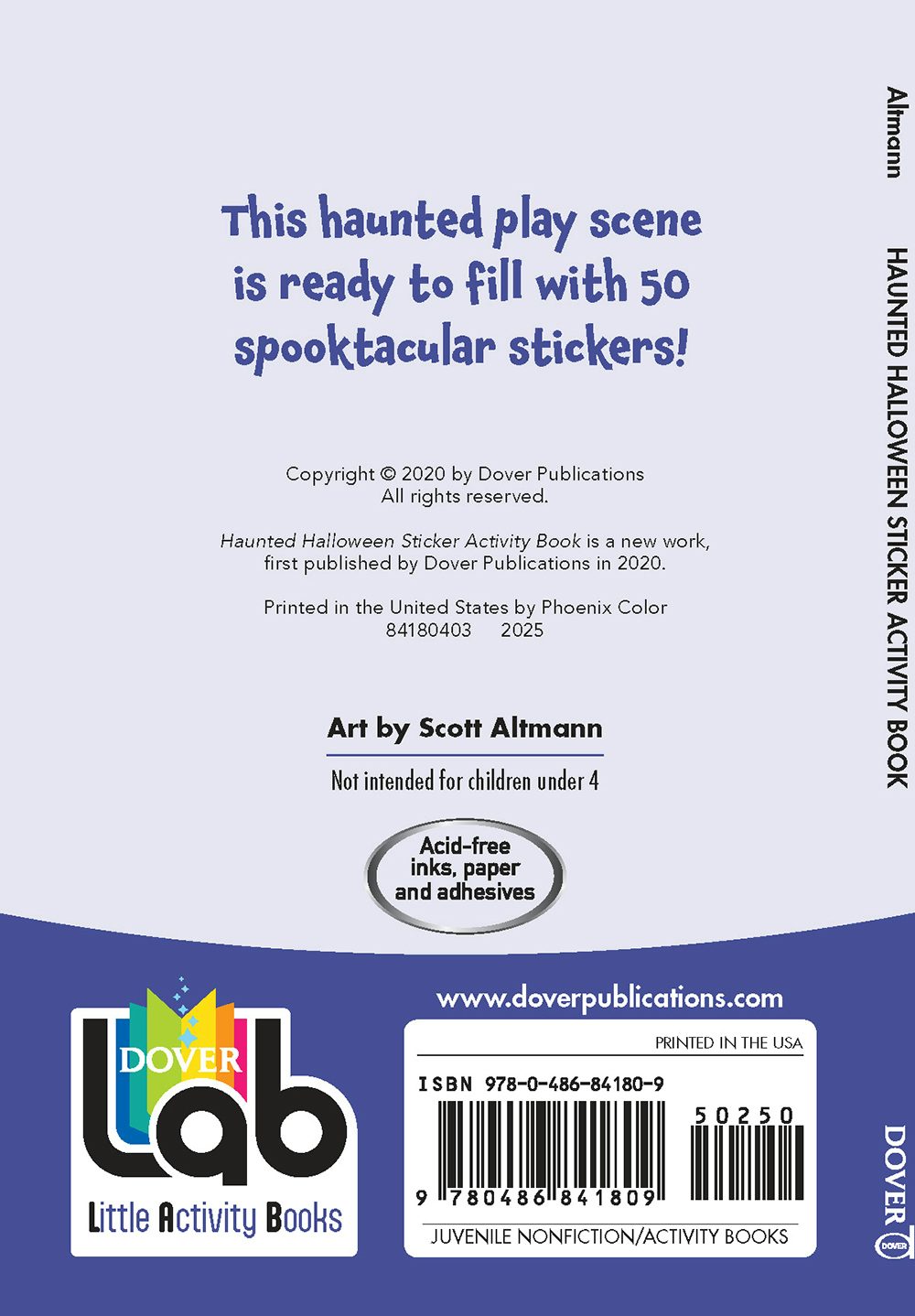 DVR Haunted Halloween Sticker Activity Book