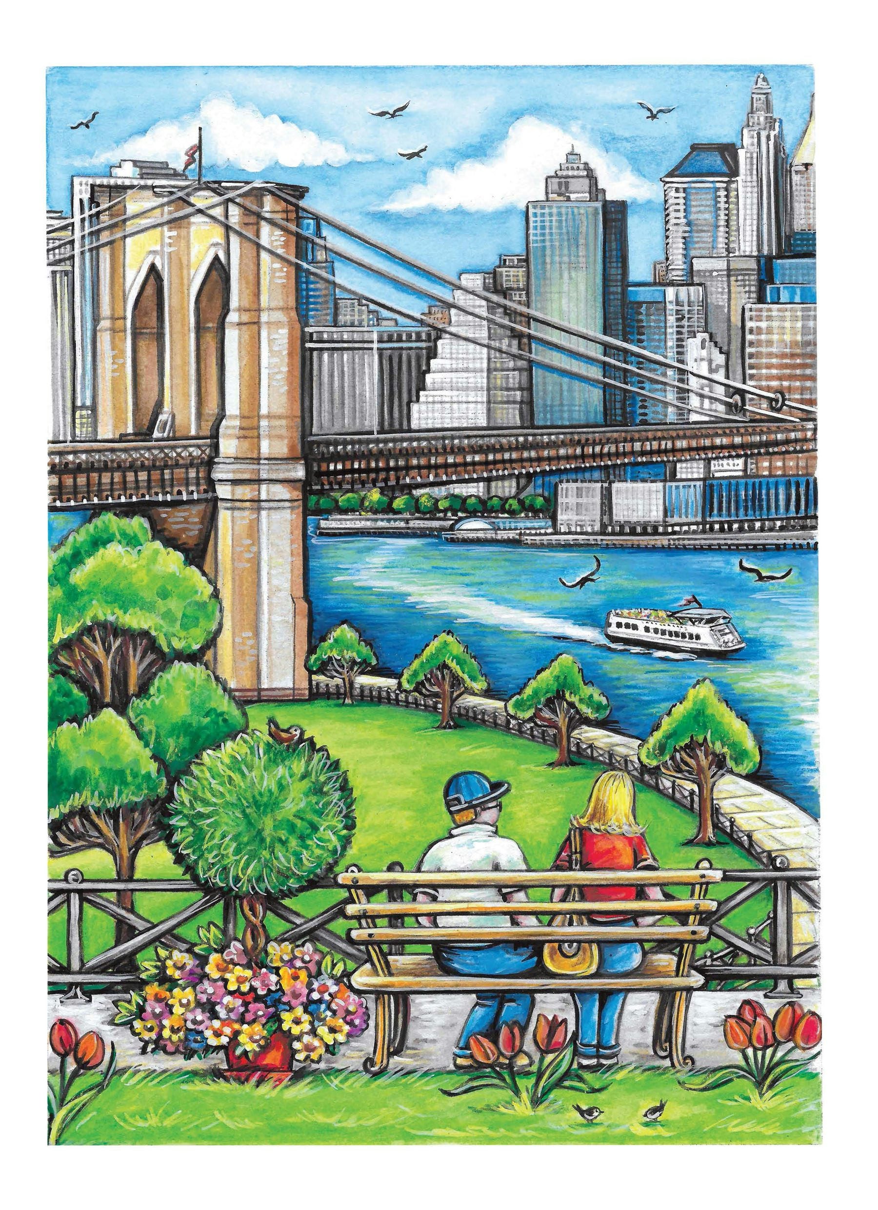 DVR Creative Haven® Coloring Book: Wish You Were Here!