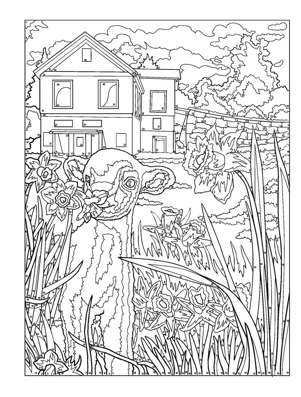 Creative Haven® Color-by-Number: Spectacular Spring Scenes