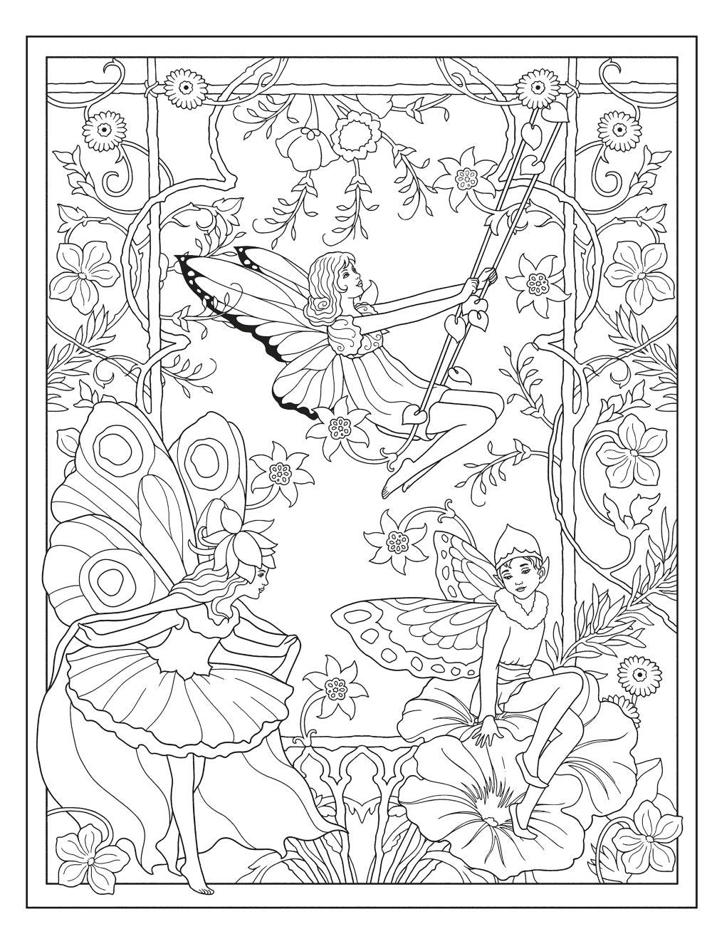 DVR Creative Haven® Coloring Book: Fairy Gardens