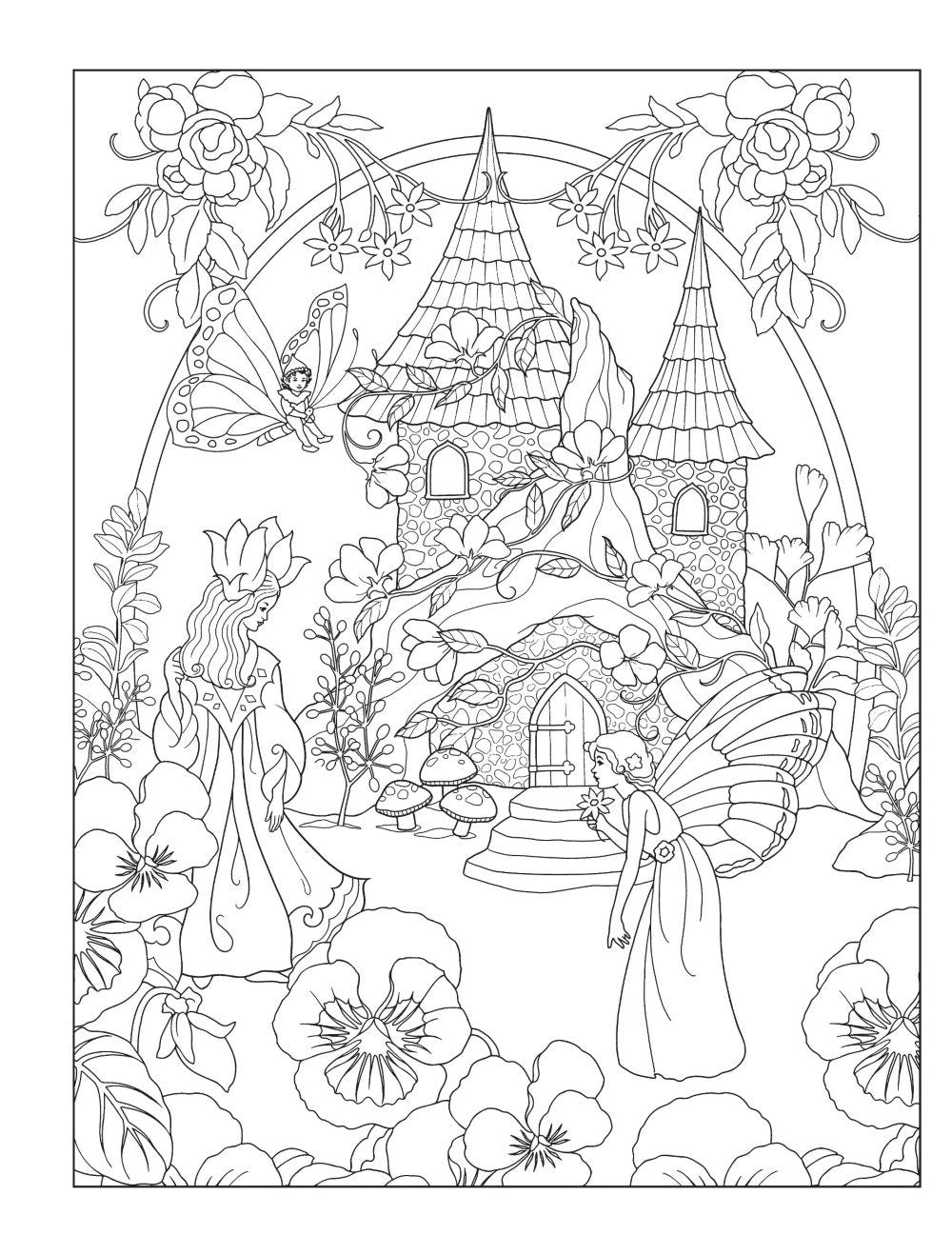 DVR Creative Haven® Coloring Book: Fairy Gardens