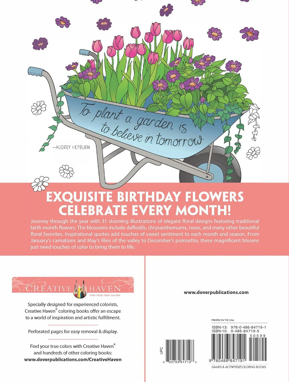 DVR Creative Haven® Coloring Book: A Year In Flowers