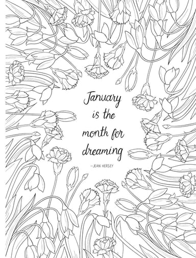 DVR Creative Haven® Coloring Book: A Year In Flowers
