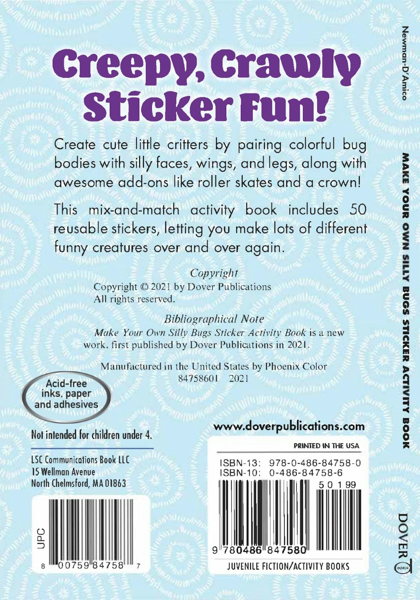 DVR Make Your Own Silly Bugs Sticker Activity Book