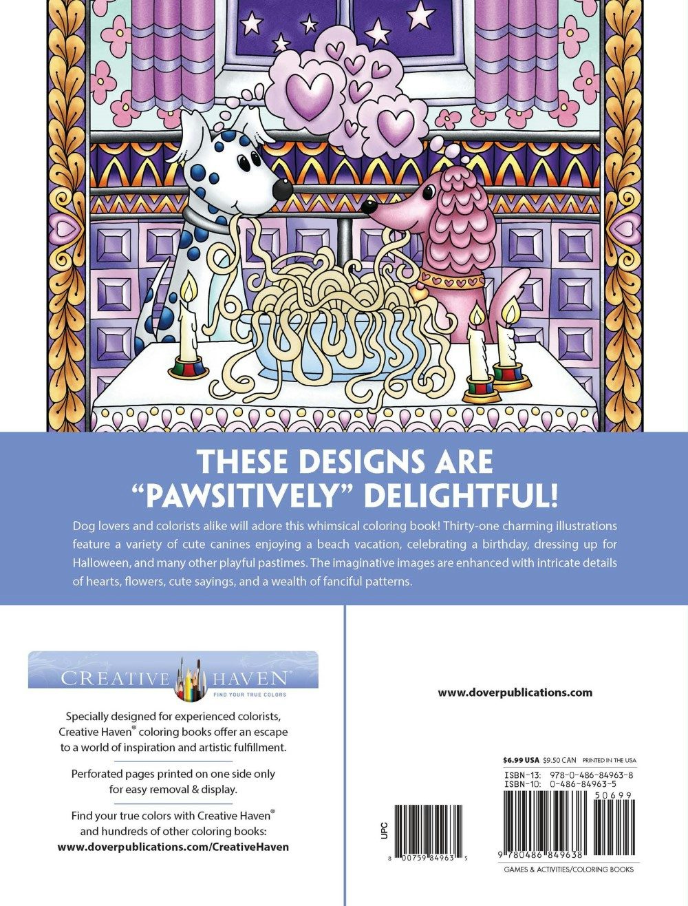 DVR Creative Haven® Coloring Book: Adorable Dogs