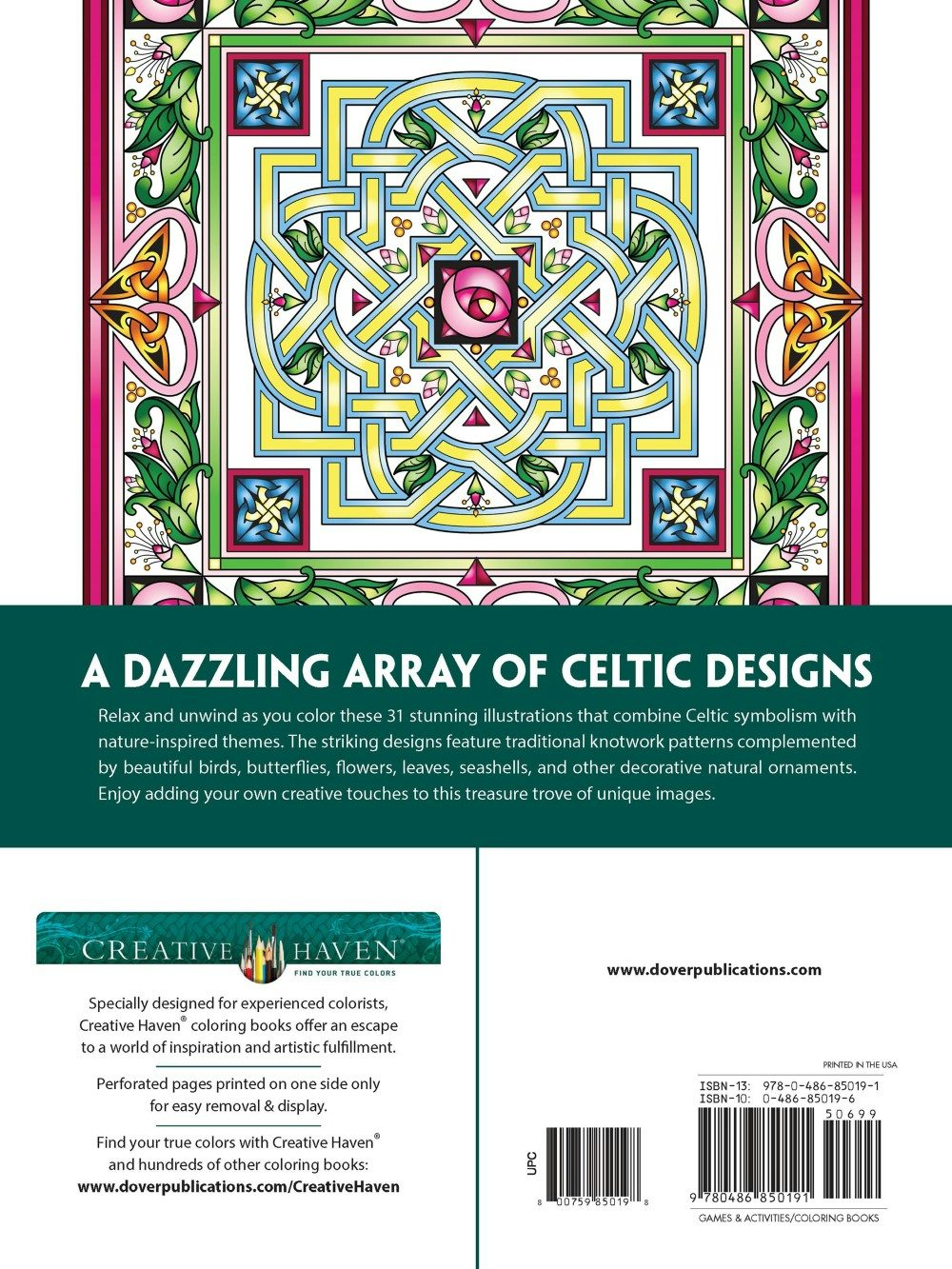 Creative Haven® Coloring Book: Celtic Nature Designs